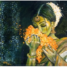 Fasiha Farooq, Memories Of Happiness, 24 x 24 inch, Acrylic on Canvas, Figurative Painting, AC-FFQ-004 Fasiha Farooq, Memories Of Happiness, 24 x 24 inch, Acrylic on Canvas, Figurative Painting, AC-FFQ-004